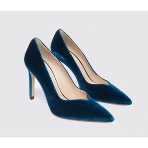NEW Sandro Daphnée Velvet Courts in Turquoise size 36
